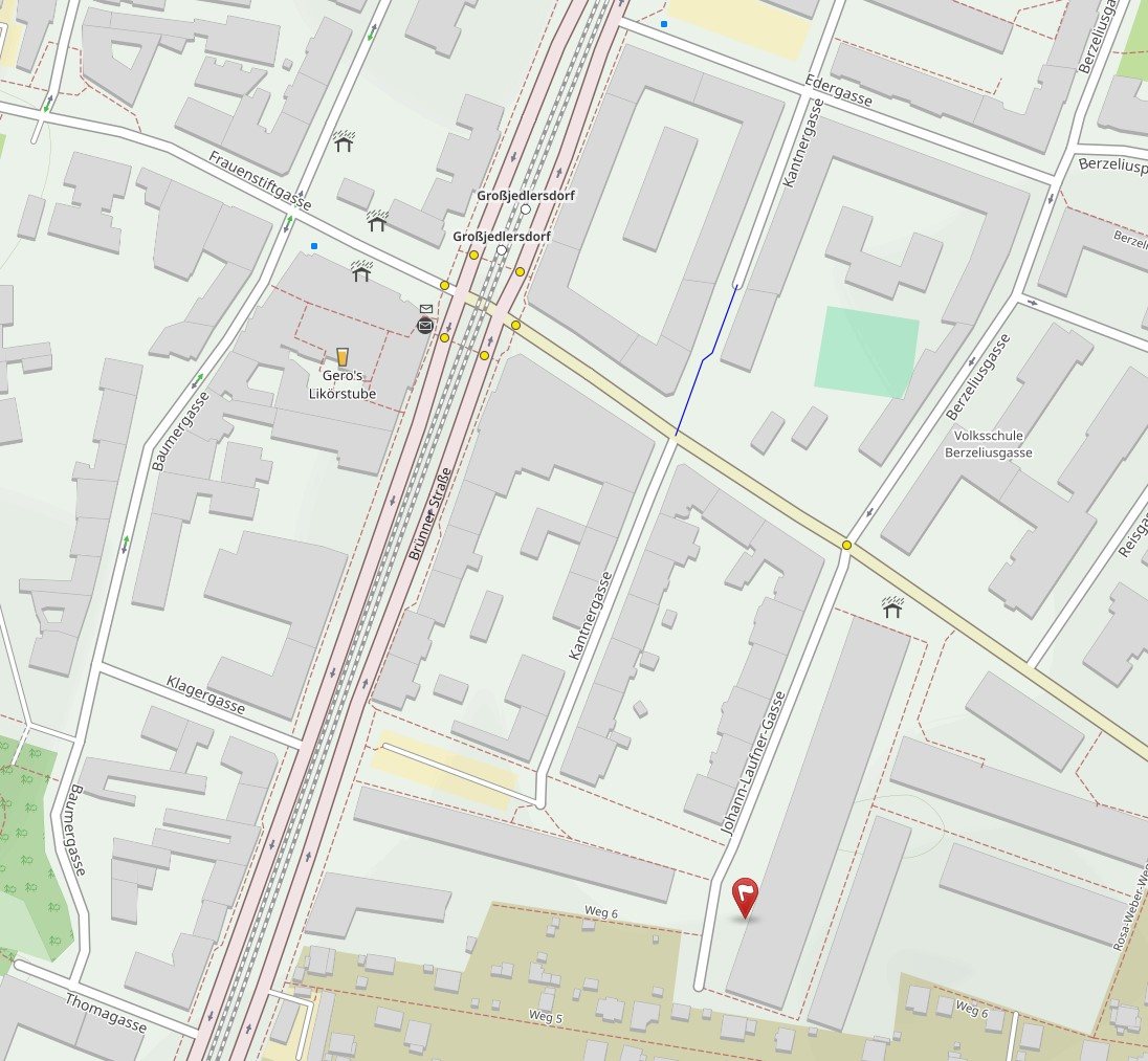Lageplan: Ordination Dr. Hariri, Siemensstraße 14, 1210 Wien